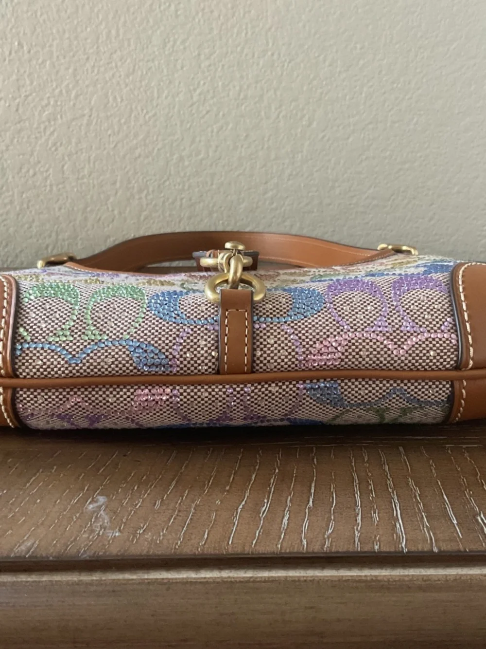 Coach rainbow crystal Hampton in signature jacquard - Picture 7 of 15
